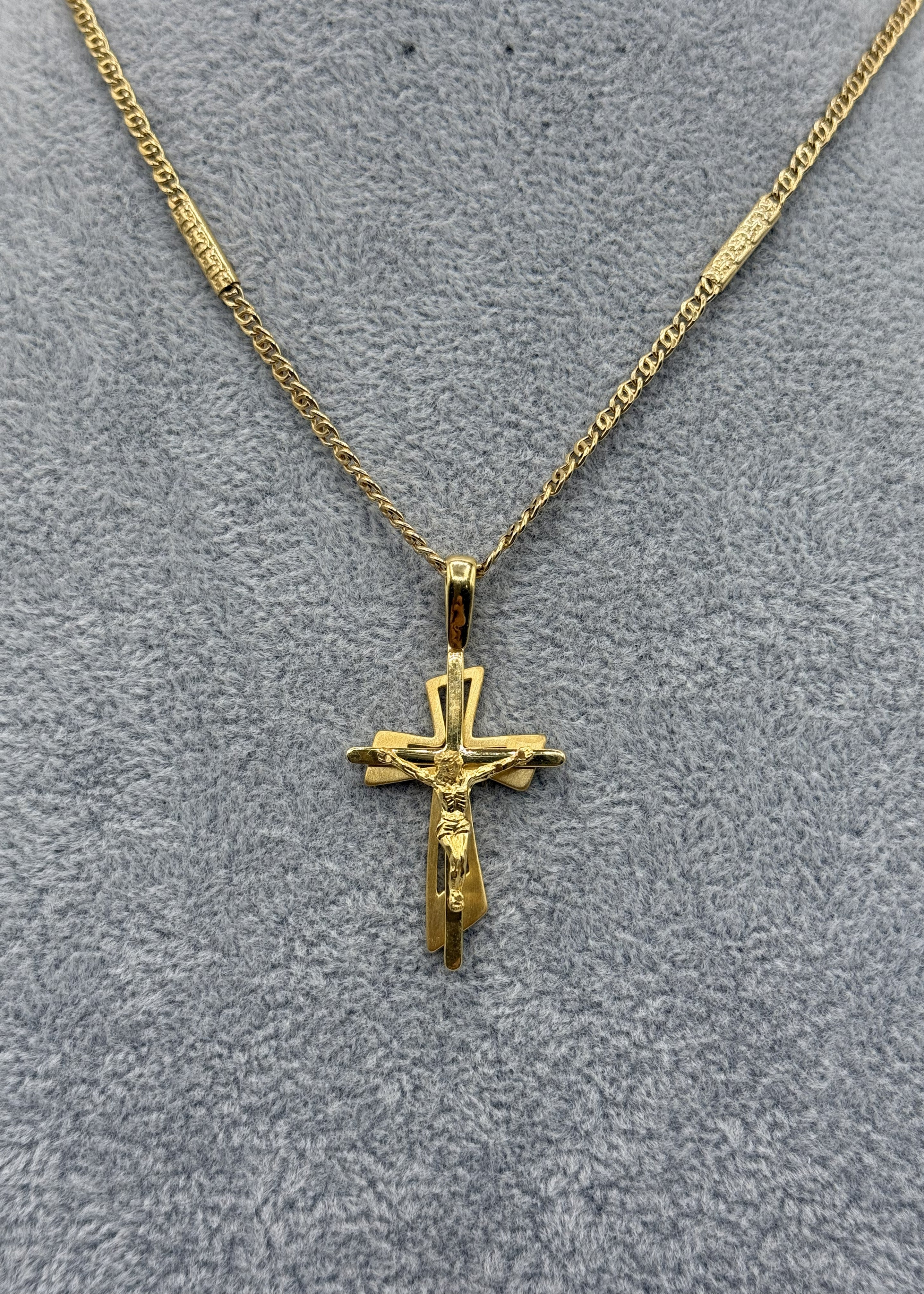 Collana Argento925 Stile Barocco Con Crocifisso