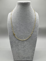 Collana Argento 925 Dorato Rosario Con Crocifisso e Madonnina