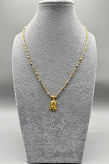 Collana Uomo Bicolore Argento 925 Con Ciondolo Gesù