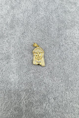 Ciondolo Gesù Argento925 Dorato Zirconato