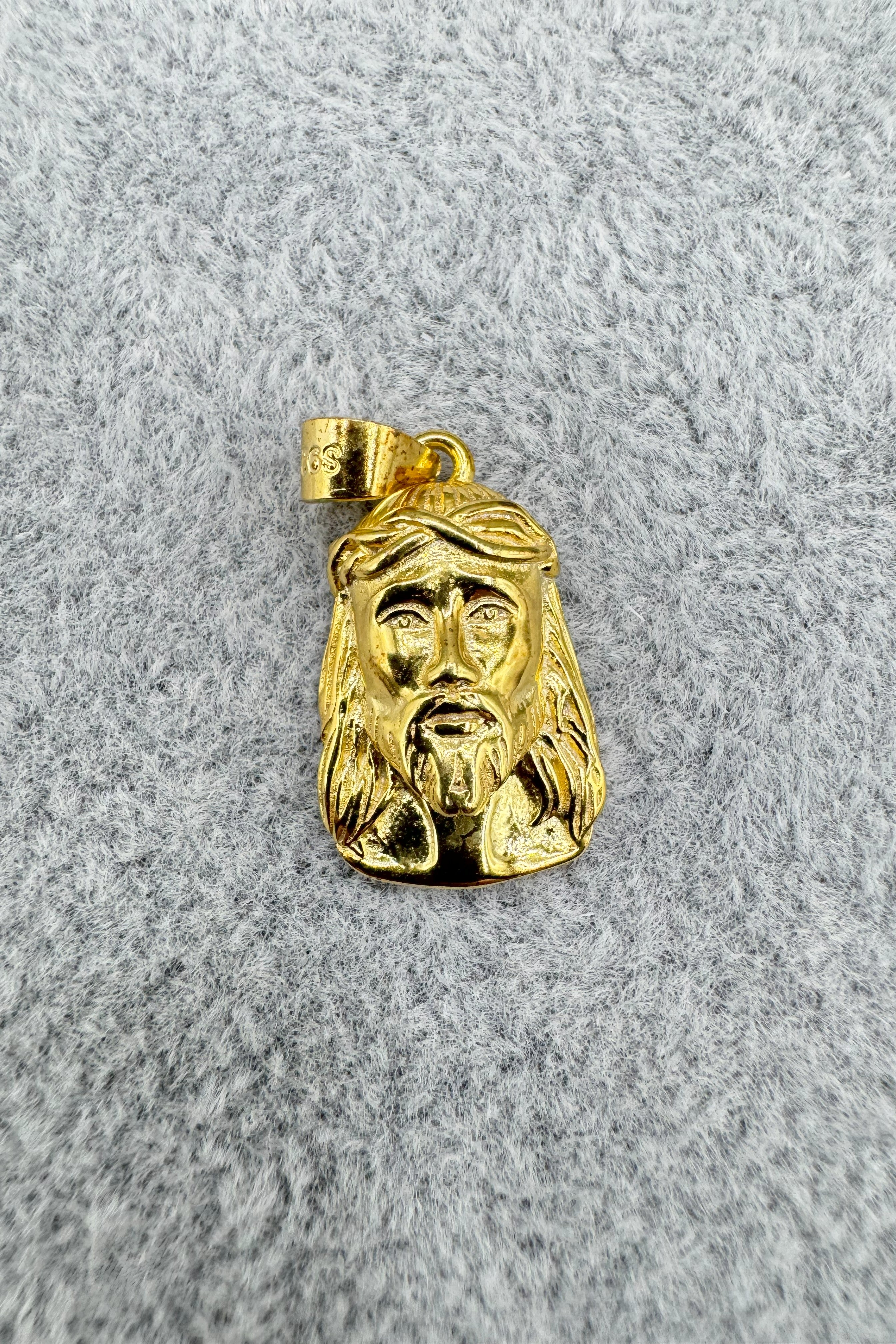 Collana Uomo Bicolore Argento 925 Con Ciondolo Gesù