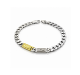 Bracciale Argento925 Placcato in Oro Maglia Cubana Art.BRUORO1006