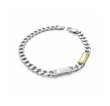 Bracciale Argento925 Placcato in Oro Maglia Cubana Art.BRUORO1007