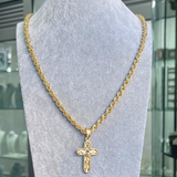 Collana Funetta 5 mm Con Crocifisso Argento 925