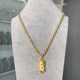 Collana Funetta 5 mm Con Ciondolo Gesu' Argento 925