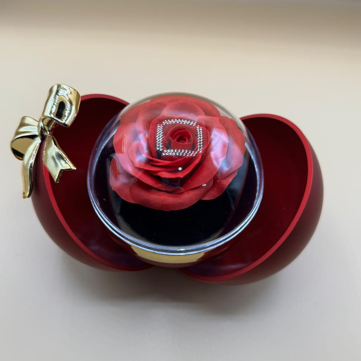 Cofanetto A Sfera Per Gioielli Con Rosa Eterna