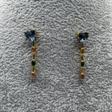 Orecchini Pendenti in Argento925 Dorati Con Cuori