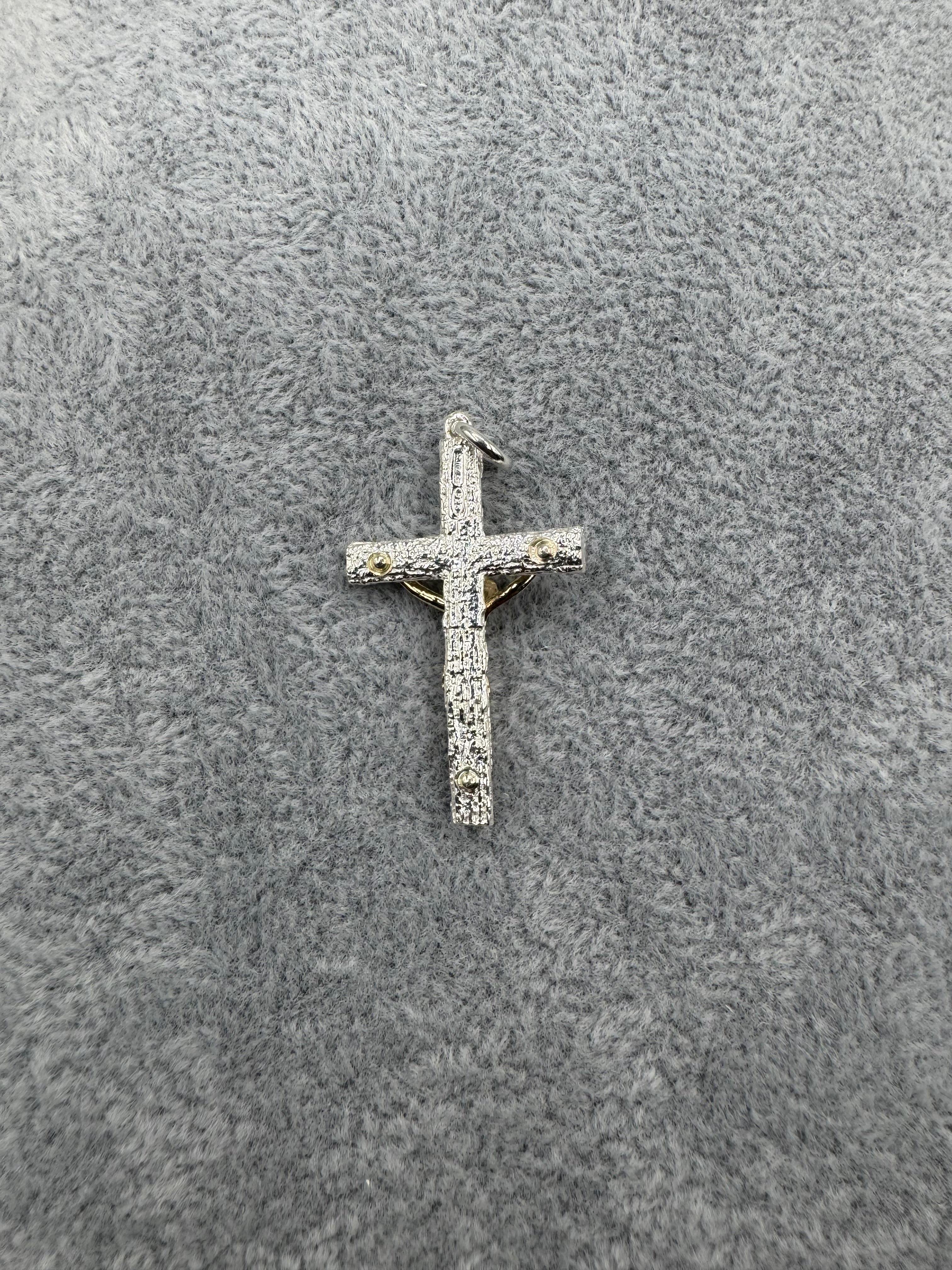 Ciondolo Dorato Crocifisso Argento925