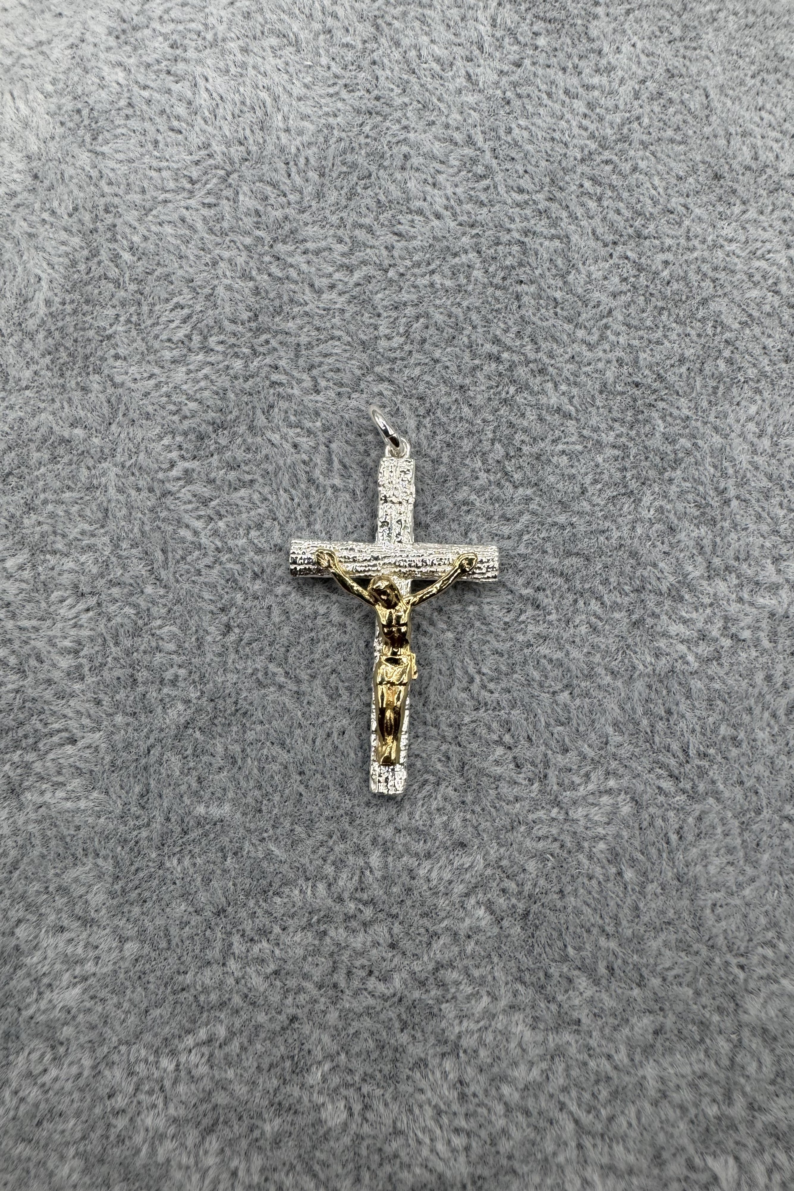 Ciondolo Dorato Crocifisso Argento925