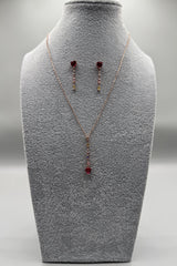 Completo Collana + Orecchini Cuore Pendente Argento925 Ramato