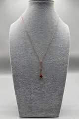 Collana Argento925 Ramato Con Cuore Pendente e Zirconi