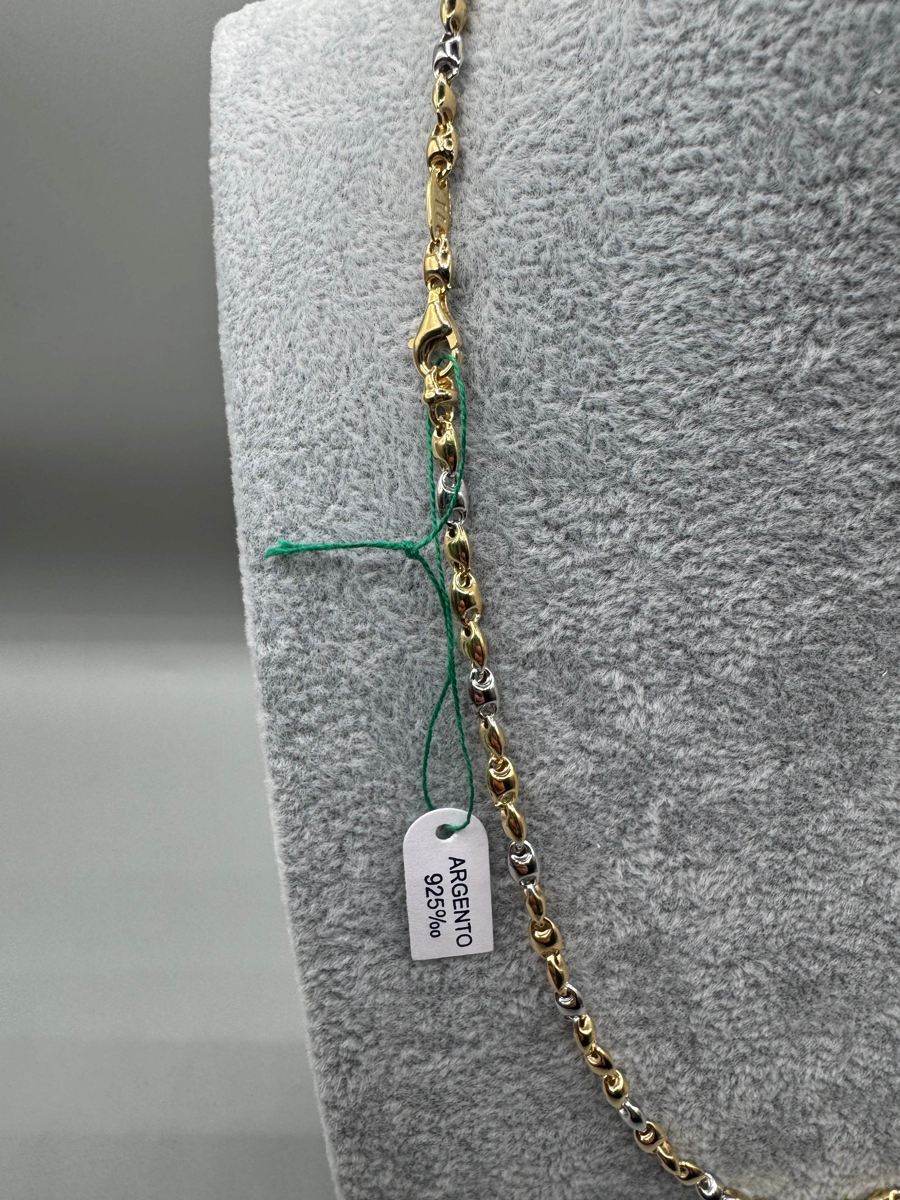 Collana Uomo Bicolore Argento 925