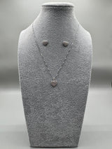 Completo Collana + Orecchini Fantasia Cuore Argento925